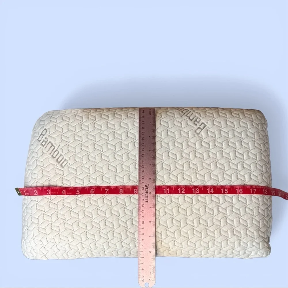 Small Memory Foam Pillow Compressible‎ Medium Firm Breathable Bamboo Cover